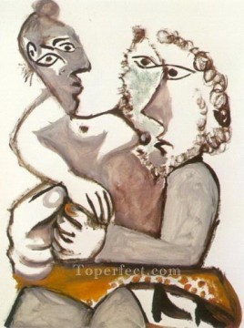 Pareja sentada 3 1971 cubismo Pablo Picasso Pinturas al óleo